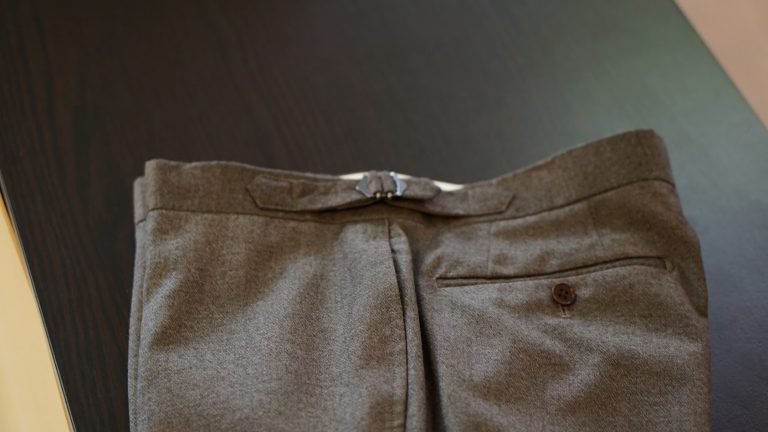 Beltless Trousers with Side Adjusters