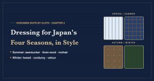 Dressing for Japan's four seasons in style: summer and winter suit cloths